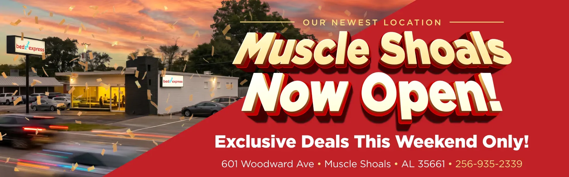 Muscle Shoals Now Open Exclusive Deals!